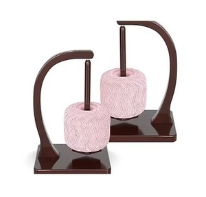 Wooden Yarn Holder Knitting Crochet Yarn Ball Stand Magnetic <b>Rotating</b> Anti Slip Portable Craft Accessory - Product Image 2