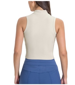 Femme Activewear mode course sport débardeur sans manches col haut Yoga hauts 2025 - Product Image 4