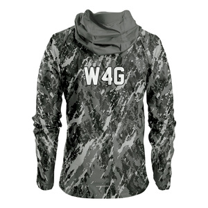 Wholesale Custom Sublimated Hooded Windbreaker <b>Jacket</b> Eco Friendly Full Zip Lightweight <b>Waterproof</b> Recycled Sportswear - Product Image 2