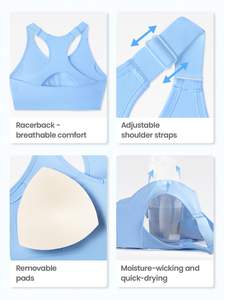 Soutien-gorge de sport pour femme de qualité supérieure, à maintien élevé, dernier style, en tissu Spandex/Polyester respirant, design exclusif - Product Image 6