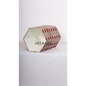 Cubo de basura decorativo de papel con estampado único hecho a mano en India, cubo de basura de cartón impreso para el hogar, almacenamiento de basura para el hogar - Product Image 4