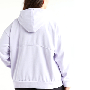 Sweat à capuche oversize uni pour femme, en molleton décontracté à manches longues, coupe ample et légère, 100 % coton, idéal pour l'hiver - Product Image 2