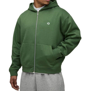 เสื้อฮู้ดดี้ทรงหลวมสำหรับผู้ชาย ผ้าฝ้ายฟลีซ โอเวอร์ไซส์ สตรีทแวร์ ซิปเต็มตัว มีเชือกผูกฮู้ด รับสกรีนโลโก้ ขายส่ง - Product Image 3