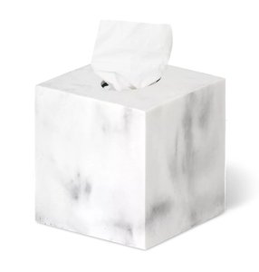 Custom JANNAT EXPORT Modern Stylish Eco-Friendly Marble Finish Napkin Holder Tissue Box for Hotel Restaurant Luxury Bathroom - Product Image 2