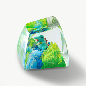 Keycaps Artisanat Forêt Mystique, Keycaps Artisanat Personnalisé, Keycaps Anime Mignons, Keycaps Verts, Ensemble de Keycaps, Keycaps en Bois - Product Image 2