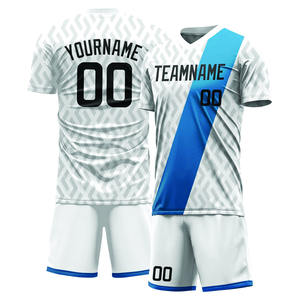 Camiseta de Fútbol Personalizada de Manga Corta, Transpirable, con Estampado Digital Blanco, Unisex para Adultos - Product Image 1