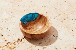 Resin epoxy <b>decorative</b> fruit bowl handmade bowl glossy finish modern <b>kitchen</b> decor centerpiece gift <b>item</b> - Product Image 4