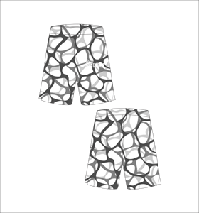 Pantalones Cortos de Baloncesto con Patrón Abstracto Celular Gris y Blanco Personalizados, Transpirables, de Malla, para Entrenamiento Atlético, Ropa Deportiva de Verano - Product Image 1