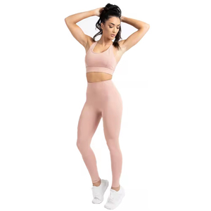 Conjunto de Yoga Personalizado para Mujer, OEM, Tela de Poliéster y Spandex, Duradero, Sin Costuras, para Gimnasio, Fabricante y Proveedor, para Clientes Exigentes - Product Image 2
