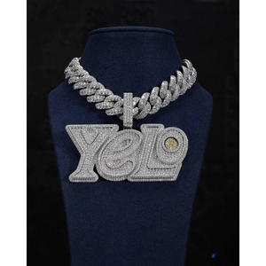 จี้เพชร Trisha Jewels รุ่น LP00550 พรีเมียม YELO ประดับเพชร VVS มอยส์ซาไนต์ เงินแท้ 925 สไตล์ฮิปฮอป รับรองโดย GIA ดีไซน์หรูหราสั่งทำพิเศษ - Product Image 1