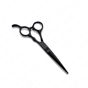 Premium 6 Inch Black Stainless Steel Hair Cutting Scissors Professional Barber Shears Powder Coated Custom Branding <b>Tool</b> - Product Image 4