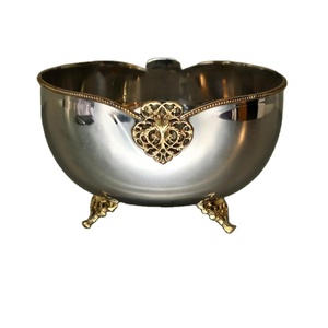 Tazón de servicio moderno para el hogar, vajilla de frutas chapada en plata, diseño moderno, tazón de Metal para servir frutas, Hotel, restaurante - Product Image 1