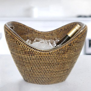 Cubos de hielo de ratán tejidos a mano, esenciales para la cocina y el bar, de la mejor calidad, para enfriar cerveza y champán. - Product Image 6