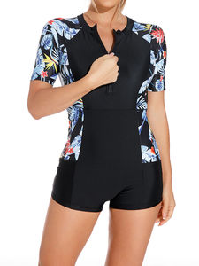 Traje de Baño Personalizable de Una Pieza para Mujer, Tipo Tanga, en Spandex y Poliéster, con Estampado Digital, Antibacterial, de Secado Rápido, para Surf - Product Image 5
