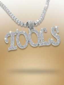 จี้เงินแท้ 925 ประดับเพชรแบบ Iced Out ตัวอักษรภาษาอังกฤษ  ผ่านการทดสอบเพชร VVS มอยส์ซาไนต์ สไตล์ฮิปฮอป สำหรับผู้ชาย - Product Image 3