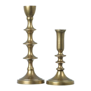 เชิงเทียนทองเหลืองเคลือบทอง ทนทาน ตกแต่งบ้าน ที่วางเทียนทรงกรวย งานแฮนด์เมด - Product Image 3