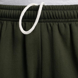 Pantalon de jogging décontracté pour homme en coton vert olive, taille élastique, poches latérales, respirant, poids moyen, idéal pour l'automne - Product Image 4