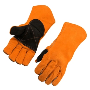 Gants de soudage en cuir de vachette renforcé, résistants à l'abrasion, ignifuges, pour la lutte contre les incendies et le barbecue - Product Image 1
