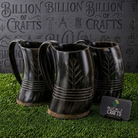 Mug à boire artisanal en corne naturelle, mug viking en corne, gobelet en corne, vaisselle rustique