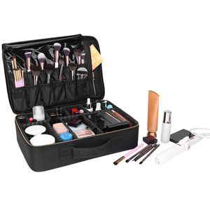 Borsa Organizer Professionale per Trucchi da 16 Pollici, Grande e Portatile, con Scomparto Regolabile per Pennelli, Ideale per Viaggi - Product Image 2