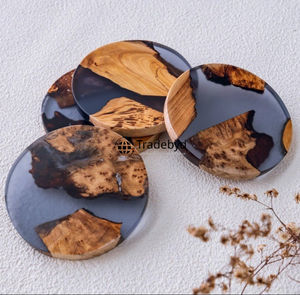 Juego de Posavasos Modernos de Resina, Hechos a Mano, de Lujo, Cuadrados de 4x4 Pulgadas, Colores y Logotipo Personalizados, para Hogar, Cafetería, Tradebyd - Product Image 3