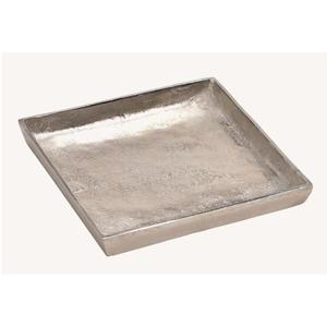 <b>Decorative</b> Silver Tray Bakery Serving Tray And Dish Handmade Cast Aluminium Fruits Snacks Display Trays Square Shape Table <b>Decor</b> - Product Image 3