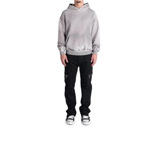 High Quality Cotton Oversize <b>Thick</b> <b>Fleece</b> Drop Shoulder Plain Pullover Fit Sweatshirt Custom Acid Washed Men Hoodie - Product Image 2