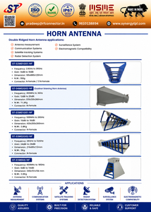 Antenne à double nervure en corne pour communication RF 5.85-8.2GHz 20dBi étanche IP67 pour radar de suivi par satellite - Product Image 1