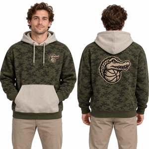 Sudaderas con Capucha Lisas Personalizadas con Bordado de Escudo de Club, Forro Polar, Estilo Casual, Fabricante ODM, Pedidos al por Mayor, Marca Privada, Tallas Grandes de Invierno - Product Image 1