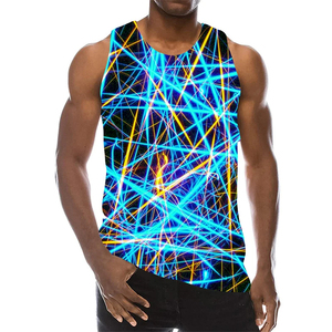Men's Custom Slim Fit Summer <b>Running</b> Singlets Custom 3D Sublimation Jogging Tank Top Lightweight Casual Plus Size Washed - Product Image 4