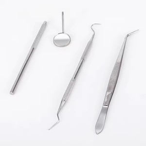 3 Pcs Stainless Steel Dental Oral Hygiene Instrument Kit Teeth Cleaning Tartar Scraper Scaler Mirror Tweezer Probe Dentavex - Product Image 5