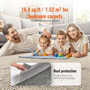 Tappeto Protettivo Antiscivolo in Poliestere e Lattice a Doppia Superficie 9FT X 12FT, Spessore 1/4", 10-11m2Ar - Product Image 6
