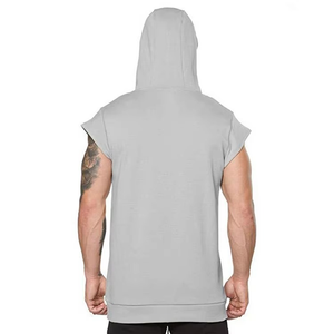 Modern <b>Men</b> <b>Sleeveless</b> Cut Off <b>Hoodie</b> Soft Fabric Sports & Street Style <b>Men</b> fitness <b>hoodie</b> OEM Wholesale Manufacturer - Product Image 5