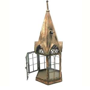 Lanterne à bougie en métal exquise pour la décoration de la maison, ajoute une touche de beauté au salon ou aux festivités de patio pour les célébrations de Noël - Product Image 1