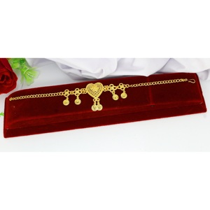 Luxury Brass Jewelry <b>Wedding</b> Pure Gold Plated hand Accessories Dubai Africa India hand Braslate for Women and Girls - Product Image 6