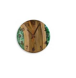 Horloge murale en résine époxy et bois, dernière collection, idéale pour offrir en cadeau, décoration intérieure, artisanale, personnalisée, de qualité supérieure, pour restaurant, hôtel - Product Image 1