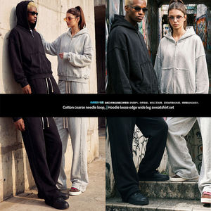 Pantalons de jogging personnalisés à faible quantité minimale de commande (MOQ), en tissu molletonné, coupe droite, pour hommes, tailles S, M, L, XL, destinés aux détaillants américains. - Product Image 6