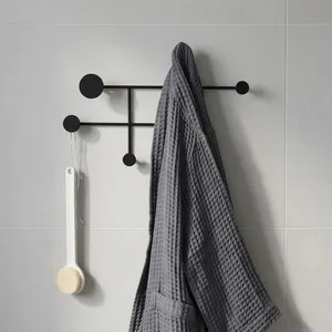 Perchero de Pared Metálico Moderno con Múltiples Ganchos, Organizador Decorativo para Entrada, Baño, Dormitorio, Perchero Colgante, Ahorro de Espacio - Product Image 3
