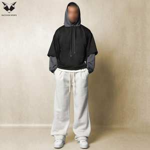 Sudadera con Capucha de Doble Capa Bordada, con Cordón Ajustable, Estilo Deportivo, Oversize, Ecológica, Impermeable, para Invierno y Otoño - Product Image 3