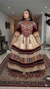 Robe maxi en coton de qualité supérieure, brodée de motifs ethniques, confectionnée à la main, design personnalisé, qualité d'exportation, robes décontractées afghanes - Product Image 5