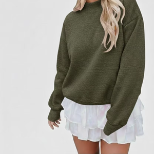 Custom Logo New Fashion Design Winter Autumn Mock Neck Women High Quality Long Sleeves Breathable Quick Dry Cotton Polyester - Product Image 1