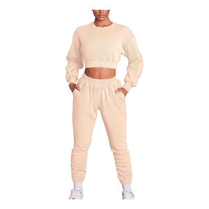 Best Material <b>Top</b> Manufacturer Factory Rate Best Selling Latest Faction Casual Women Crop <b>Top</b> Tracksuits - Product Image 6
