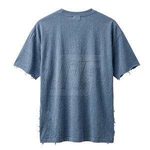T-shirts délavés coupe ample en coton 2026 – Vêtements streetwear décontractés et stylés pour l'été - Product Image 2