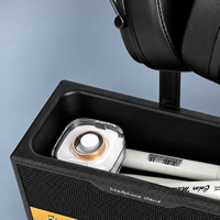 Support de Présentation pour Casque Audio en Plastique Style Rétro, Boîte de Rangement de Bureau, Porte-Stylo