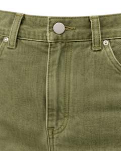 Vaqueros Cargo de Cintura Alta y Pierna Ancha en Verde Oliva con Bolsillos con Cremallera, Estilo Urbano, Pantalones Casuales Holgados para Mujer, OEM Personalizado - Product Image 6