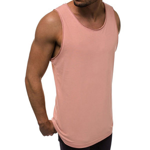 Men's Plus Size Knitted Tank Top Solid Color O-Neck Casual Muscle Vest <b>Pink</b> - Product Image 5