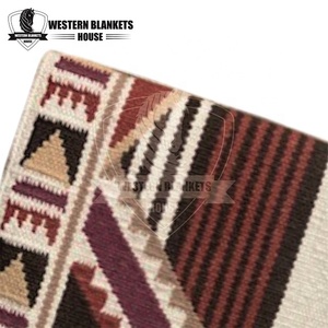 Haute qualité personnalisable Western Dressage équitation tapis de selle nouvelle-zélande laine polycoton coton feutre Style Ranch - Product Image 2