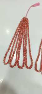 Perles de rhodochrosite naturelle facettées en rondelles, taille 4,5 mm à 6 mm, perles de pierre de haute qualité, collier de perles certifiées, perles de pierres précieuses en vrac - Product Image 3