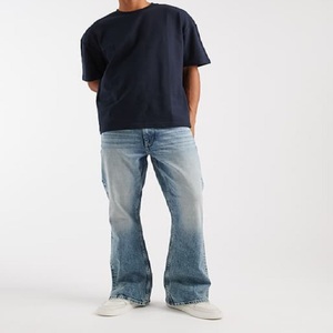 Jeans de Hombre, Corte Holgado, Cintura Media, Lavado Claro Azul, Tejido Elástico/Algodón Ecológico y Transpirable, Secado Rápido, Estilo Casual - Product Image 5