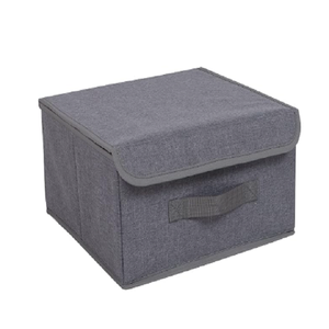 Foldable Fabric Storage Cube <b>Box</b> with Lid Closet Organizer Bin and Carry Handles for Bedroom Wardrobe Shelves and Home - Product Image 1